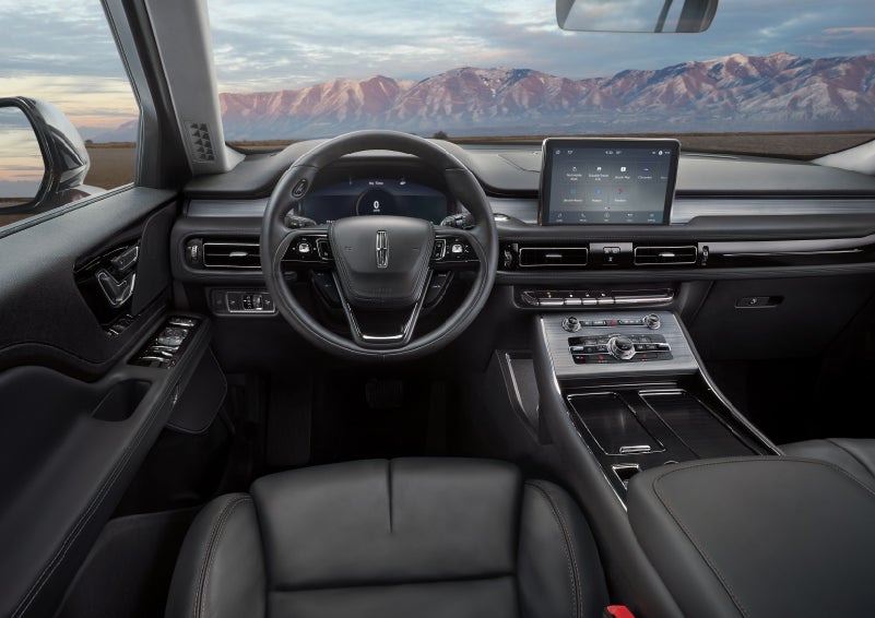 The interior of a Lincoln Aviator® SUV is shown | Libertyville Lincoln Sales, Inc. in Libertyville IL